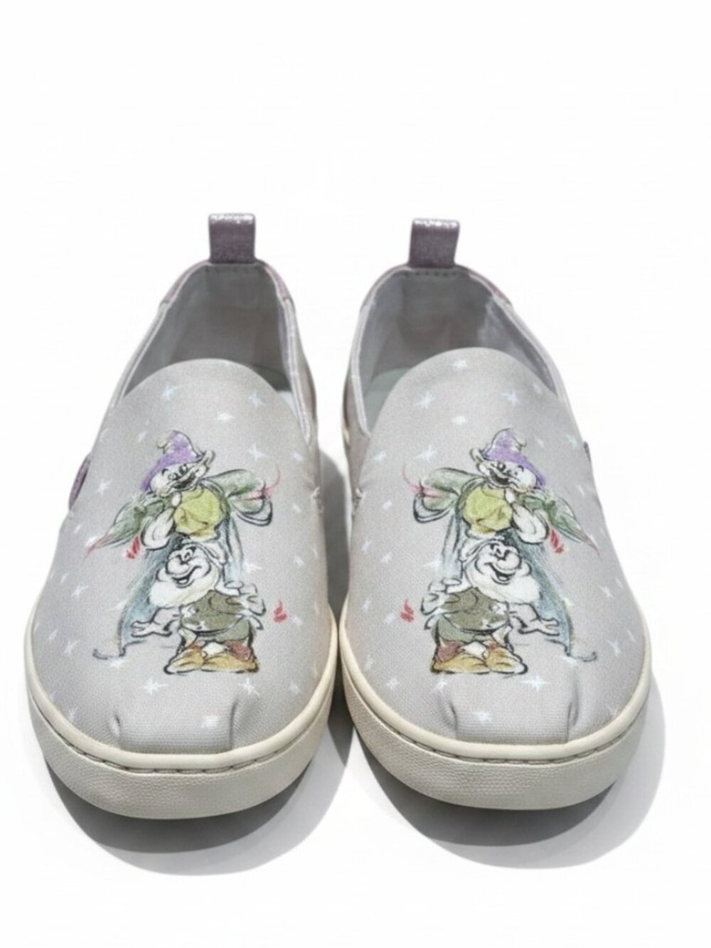 TOMS Disney Seven Dwarfs Alpargata Slip-On Shoes Gray Shimmer Size 6